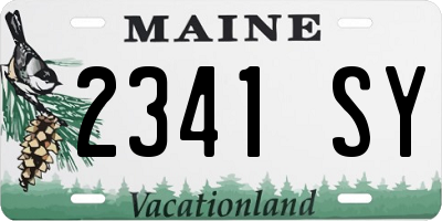 ME license plate 2341SY