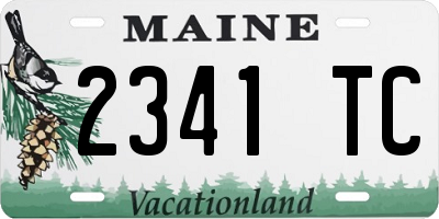 ME license plate 2341TC