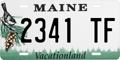 ME license plate 2341TF