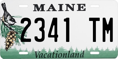ME license plate 2341TM