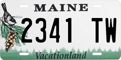 ME license plate 2341TW