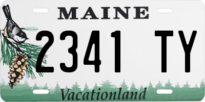 ME license plate 2341TY