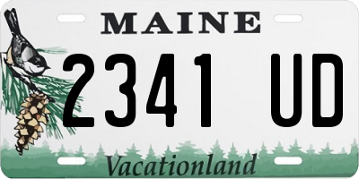 ME license plate 2341UD