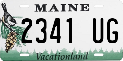 ME license plate 2341UG