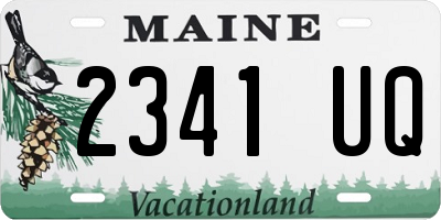 ME license plate 2341UQ