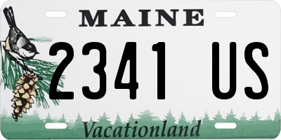 ME license plate 2341US