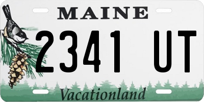 ME license plate 2341UT