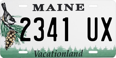 ME license plate 2341UX