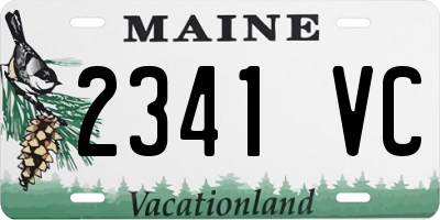 ME license plate 2341VC
