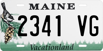 ME license plate 2341VG