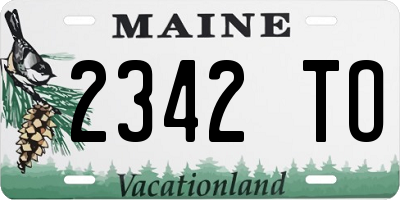ME license plate 2342TO