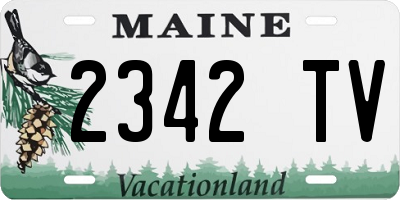ME license plate 2342TV