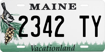 ME license plate 2342TY