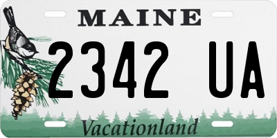 ME license plate 2342UA