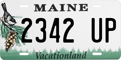 ME license plate 2342UP