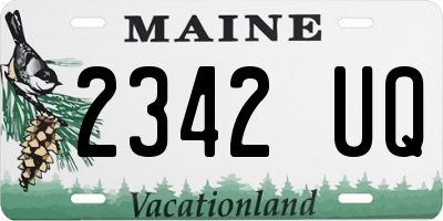 ME license plate 2342UQ