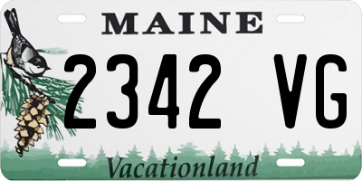 ME license plate 2342VG