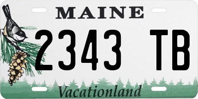 ME license plate 2343TB