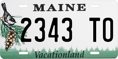 ME license plate 2343TO