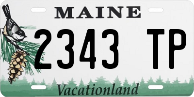 ME license plate 2343TP