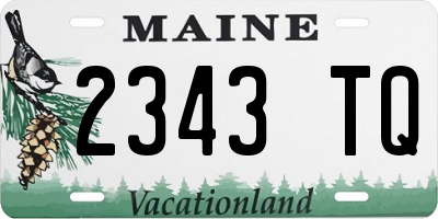 ME license plate 2343TQ
