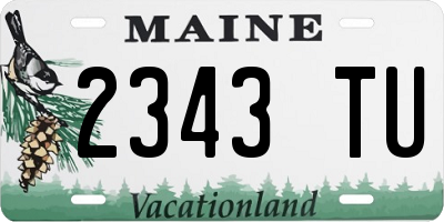 ME license plate 2343TU