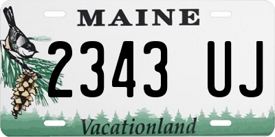 ME license plate 2343UJ