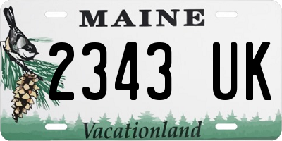 ME license plate 2343UK