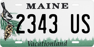 ME license plate 2343US
