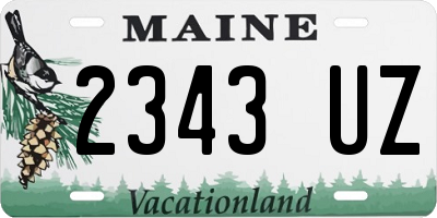 ME license plate 2343UZ