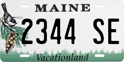 ME license plate 2344SE