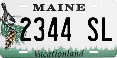 ME license plate 2344SL