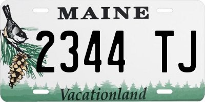 ME license plate 2344TJ