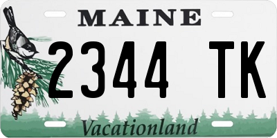 ME license plate 2344TK