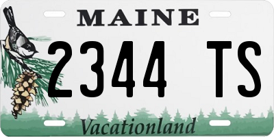 ME license plate 2344TS