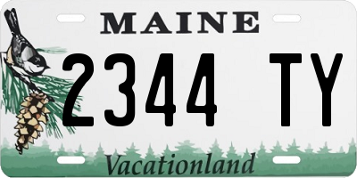 ME license plate 2344TY