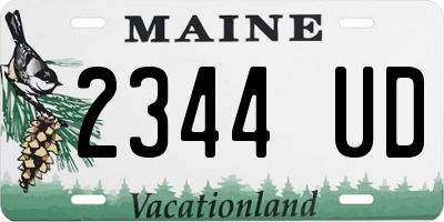 ME license plate 2344UD