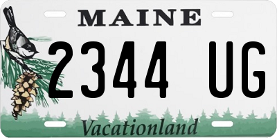 ME license plate 2344UG