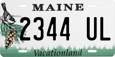 ME license plate 2344UL