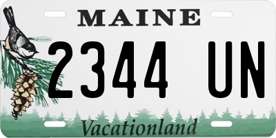 ME license plate 2344UN