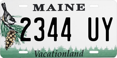 ME license plate 2344UY