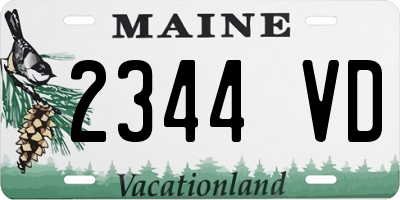 ME license plate 2344VD