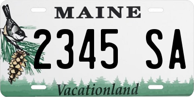 ME license plate 2345SA
