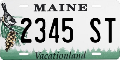 ME license plate 2345ST