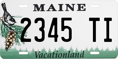 ME license plate 2345TI
