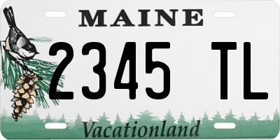 ME license plate 2345TL