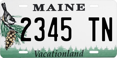 ME license plate 2345TN