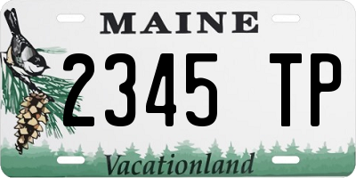 ME license plate 2345TP