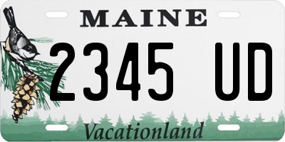 ME license plate 2345UD