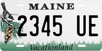 ME license plate 2345UE